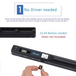 MICROWARE Iscan Handheld USB Mobile Portable Document & Image Scanner, 900DPI, High Speed, with Micro SD Card Reader, Handheld Portable Scanner image 4