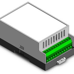 Gaurang Din Rail Enclosure 110 * 70 * 48.55mm for Electronic Home Automation PLC Switch box electrical box ABS enclosure Din Rail Enclosure Control Box (CEBV-70-02 With Ventilation with Terminals) image 1