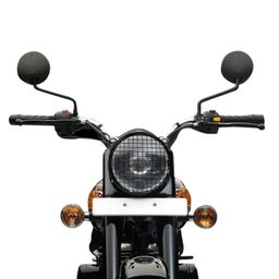 R.J.VON - Rear Customized Head light Jali Grill Black For Royal Enfield Bullet Classic Chrome strom image 4