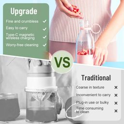 donpidd Portable Blender for Fresh Juice, portable juicer blender, Portable Blender for Shakes and Smoothies with 14.2 Oz Travel Cup and Lid, Usb Fast Charging (White) image 3
