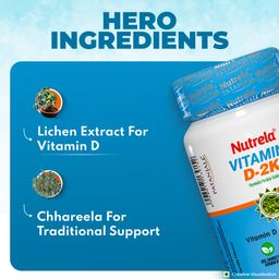 NUTRELA PATANJALI VIT D2K NATURAL TAB- VANILLA, Pack of 60 tabs image 5