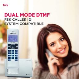 Beetel X75 2.4Ghzexpandable Cordless Landline Phone,Dual Mode DTMF/FSK,1 Line 7 Segment LCD Display & Blue LED Backlit,Illuminated Keypad,2 Way Speaker Phone,6 Step Ringer Volume Control (Silver)(X75) image 5