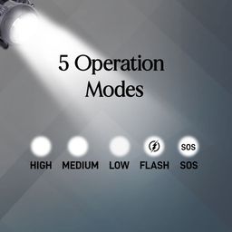 FOS Led Search Light 15W With 6000 Mah Lithium-Ion Battery (Range Up To 1 Km.) 5 Modes Rechargeable Handheld Torch - 1 Year Warranty - Nabl And Bis Certified, 1500 Lumen image 4