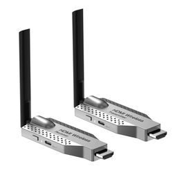 ETZIN 100M Wireless HDMI Video Audio Transmitter Receiver Extender Display Adapter Dongle for TV Box Wireless HDMI Transmitter and Receiver, Plug and Play, 350FT Long Range 2.4G/5G 1080P image 1