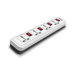 Wipro 4+4 Extension Cord with 2 mtr Cord Length | 4 Way Multi Socket Spike Guard | Individual Switch | Child safty | Auto Cutoff | Fire Resistant, Pack of 1 image 2
