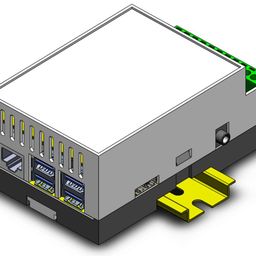 Gaurang Din Rail Enclosure 110 * 70 * 48.55mm for Electronic Home Automation PLC Switch box electrical box ABS enclosure Din Rail Enclosure Control Box (CEBV-70-02 With Ventilation with Terminals) image 5