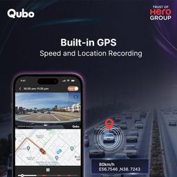Qubo Car Dash Cam Pro 3K HDR from Hero Group, 5MP 3K QHD Resolution, Sony IMX335 Sensor, 140° View, 3.2" LCD Display, GPS Logger, WiFi, Emergency Recording, Made in India, Supports Up to 1 TB SD Card image 5