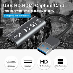 RuhZa HDMI Capture Card, Audio Video Capture Card HDMI to USB3.0, 1080P 30fps High Definition Acquisition, Record via DSLR/Camcorder/Action Cam, for Gaming, Streaming, Teaching, Live Broadcasting image 5