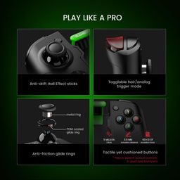 GameSir X4 Wireless PC Game Controller for Android with Hall Effect Sticks - Split Design with Carrying Case - Low Latency Bluetooth Connection - 1 Month XGPU image 5