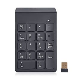 lzydd USB Numeric Keypad Wireless Number Pad 18 Keys Mini Digital Keyboard for iMac/MacBook Air/Pro Laptop PC Notebook Desktop image 1