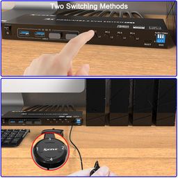 nawen USB 3.0 HDMI KVM Switch, 4 Ports KVM Switcher Selector Box with EDID Emulator Function, Support 4K@60Hz Resolution for 4 Computers Share Mouse Keyboard and Monitor image 4