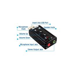 smacc USB Sound Card Adapter 3D Audio Virtual 7.1 Channel with Volume Controller image 3