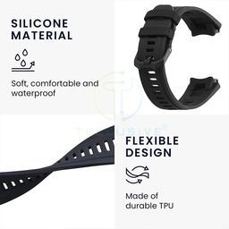 Soft Silicone Strap Band Compatible with Amazfit T-Rex 2 | Adjustable Silicone Rubber Band with Installation Tool for T Rex 2 image 3