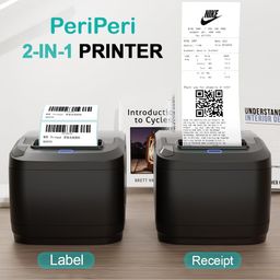 PeriPeri 80mm 3inch Direct Thermal Label + Receipt Printer for Print Labels & Receipts Compatible with Android, iOS, Windows 152mm/s Print Speed (USB+Bluetooth) image 2