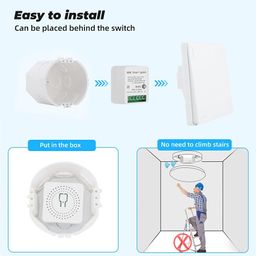 WiFi Smart Light Switch 2 Gang, Compatible with Alexa & Google Home, Dual Channel Smart Relay, DIY Mode, App Remote Control, Timer Function, LAN Control, No Hub Required (1 Pack) image 5