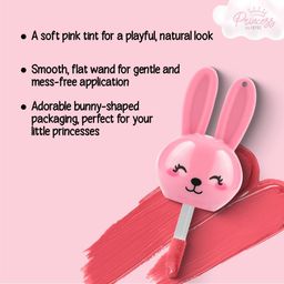 Princess by RENEE Bunny Lip Tint - Pink, for Pre-Teens, Lightweight & Long-Lasting Color, Non-Drying & Nourishing, Water-Based Formula, Blueberry Extracts, Strawberry & Vitamin E Infused, Cruelty-Free image 5
