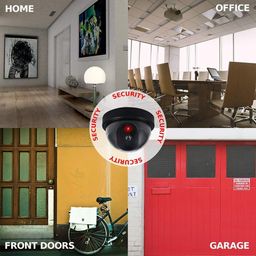 MOHAK Dummy CCTV Dome Camera with Blinking Red LED Light for Home or Office Security (Pack of 4) image 3