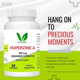 vitaruhe Huperzine A 200mcg Per Serving, 90 Capsules, (Huperzine A Supplement), Supports Focus, Cognition, Memory and Learning Ability, Premium Brain Health Supplement, No GMOs image 4