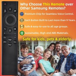 nettech for Samsung TV Remote Replacement, for 2019-2024 Samsung Remote Control for Smart TV with Voice Control. No Solarcell. 2-Year Warranty. image 3