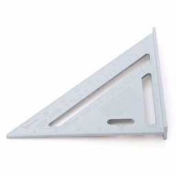 Tief Double Side Scale Aluminium Alloy Metric Inch Triangle Measurement in 90 Degree Triangle Ruler Carpenter Tool, Square Layout Tool, Speed Square Layout Tool image 2