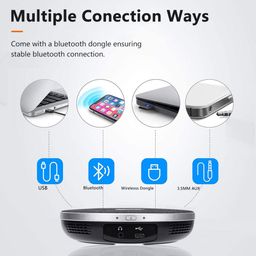 TONGVEO All-in-One Conference Room Video Camera System Bundle HD 1080P 3X Optical Zoom PTZ Camera and Bluetooth Conference Speakerphone with Microphones image 3