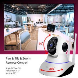 Maizic Smarthome Bajrangi PTZ Rotation 360* WiFi Triple Antenna Camera Self Installation CCTV Cam, with Live View, Two Way intercom, Siren, Day Night Vision, AI Motion Detection, SD Card Recording image 4