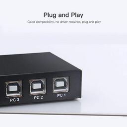 fabobjects 8 Ports USB Synchronizer USB Keyd Mouse Synchronization Controller KVM Switcher Metal Shell Plug and Play Black image 3