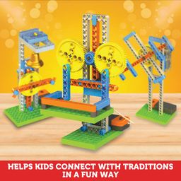 Blix Aarti Construction Set: Motorized STEM Toy with 75+ Pieces – Build 5 Devotional Models for Kids 8+ image 5