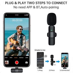 Maizic Smarthome K8 Wireless Collar Mic Mini Omnidirectional Lapel Collar Microphone Compatible with iPhone and Type C Android for Live Shows Interview Vlog Short Videos image 5