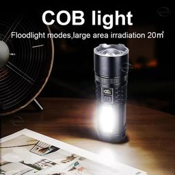 sprysh Sprysh™ X-Balog Most High Power,10000 Lumens, LED Flashlight,2 Built-in Batteries, Emergency Power Bank, USB Rechargeable Flashlight Long Distance Lamping Torch, 4 Light Modes with COB Light. image 4