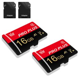bliksem 2 Pack Memory Card 16GB with SD Adapter, High Speed Micro SD Card, UHS-I C10 A1 U3 Memory TF Card for Tablet/Mobile Phone/Camera/Car Audio/Game Console (TF171 Red Black 16GB) image 1