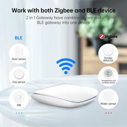 ZigBee 3.0 & Bluetooth & Mesh Hub Support only Tuya Zigbee & BLE Devices, Work with Smart Life App, Intelligent Bridge Wireless Smart Home Gateway, Blue image 5