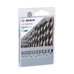 BOSCH Professional HSS PointTeQ 13pcs Set| PointTeQ Tip for Fast, Efficient Drilling | Wide Range of Sizes, One Compact Kit | Compact & Sturdy Case for Portability | 13 Metal Drill Bits image 1