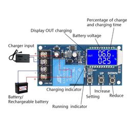 amiciSmart 30A Battery Charge Control Module, DC 6~60V Charge Controller with Overcharge Protection for All Battery Type image 2