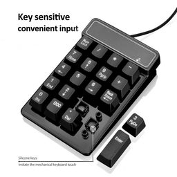USB Number Pad, Kadaon 19 Keys Waterproof Silent Numeric Keypad with Mini USB Cable, for Laptop/Notebook, Compatible with Windows System image 5