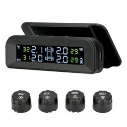 skyshop Skyshop® Solar C260 (Voice Alert) Windshield USB/Solar TPMS (Car Tyre Pressure Monitoring System) Suitable for All Car with 4 Tires Sensors PSI & Temperature Display (External) image 1