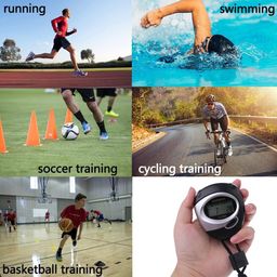 Royals Stopwatch Sport Timer Lap Split Digital Professional with Clock Alarm, Large Display Shockproof for Coaches Swimming Running Sports Training image 4