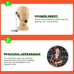 Lapras 𝐁𝐮𝐲 𝟏 𝐆𝐞𝐭 𝟏 Professional Headset Mic with 6.5mm Jack, Noise-Reducing Microphone for Singers, Speakers, Musicians, and Studio & Event Performances 𝟏𝟓 𝐘𝐞𝐚𝐫𝐬 𝐖𝐚𝐫𝐫𝐚𝐧𝐭𝐲 image 3