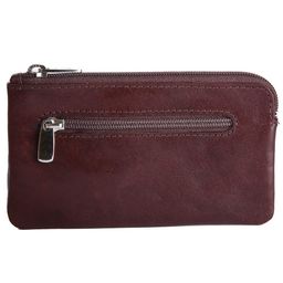 brooklyn bridge Genuine Leather Key Case Multi use Key and Coin Wallet with Zip Around image 1