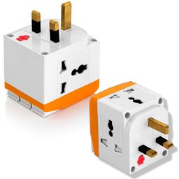 hi plasst pins n plugs Hi-PLASST (10Pc) UK Multiplug Type-G Flat Pin Plug 13-A Universal 3Pin Multi-Plug Socket, Plug Converter with Individual Switch, Travel Power Adapter & Surge Protector for UK Hongkong London Ireland image 1