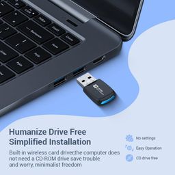UNIGEN WiFi Adapter for Desktop PC with Led Light, 300 Mbps USB WiFi 6 Receive with 2.4GHz, USB WiFi 300m External Network Card Supports Windows 7/10/11 Free Drive 802.11ax image 3