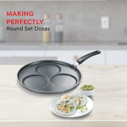 Prestige Omega Select Plus Set Dosa Tawa|Scratch & Abraison Resistant|3 Layers Metal Spoon Friendly Coating|Sturdy Handle|1 Year Warranty image 5