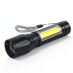 glun GLUN® LED Rechargeable Flash Light Built-in Battery 3 Modes Torch, 1000LM +COB, Camping Torch Light with Curve Lens image 1