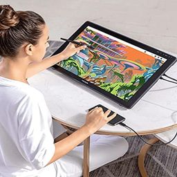 HUION Kamvas 22 Plus QLED Graphic Display Tablet with Full-Laminated Screen USB-C Connection 140% sRGB Tilt, 21.5 inch Drawing Art Tablet for Artist & Designer, Work with Mac, Windows, Linux & Android image 5