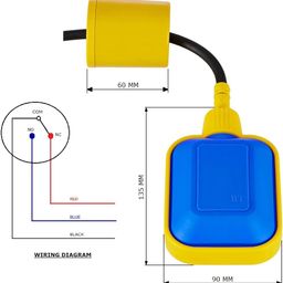 seer Float Switch for Water Tank Float Switch Sensor for Water Level Controller, 220/250V IP68 3M Cable, Water Tank Auto Cut Off, Pack of 1 image 2