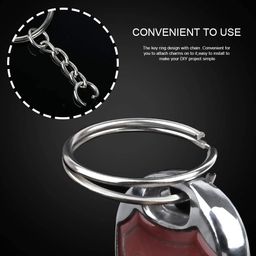 Decorcrafts 25mm Open Jump Ring Connector Key Case (Silver) Used for Organize Your Keys, Purse Making Paracord Keychains and Also Used for DIY Crafts (20) image 5