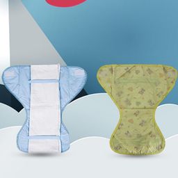 Mothers Choice Unisex Reusable Inside Plastic Outside Cotton Nappies/Waterproof U Shape Nappies With Belt For Insert/Cloth Diaper Or Langot With Strap Closure (Pack 5-Small) image 5