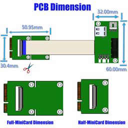 SUPERPLUS Mini PCI-E Express 1X Extension Cord Adapter with USB Riser Card image 3