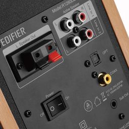 Edifier R1280DBs Active Bluetooth Bookshelf Speakers - Optical Input - 2.0 Wireless Studio Monitor Speaker - 42W RMS with Subwoofer Line Out - Wood Grain image 5