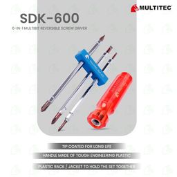 multitec industries ltd MULTITEC SDK-600 – 6 in 1 Multibit Reversible Screwdriver Set – PH2, PH1, PH0 – High Grade Alloy Steel – Quick Change Handle with Metallic Collet – Compact & Durable – 350g – Made in India image 5